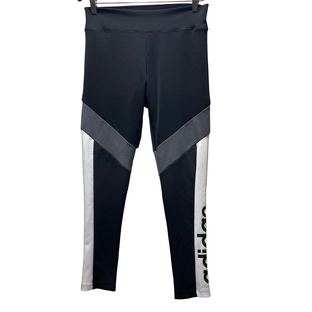 Adidas AEROREADY Athletic Leggings Color Block Gray, Black and White Sz Medium